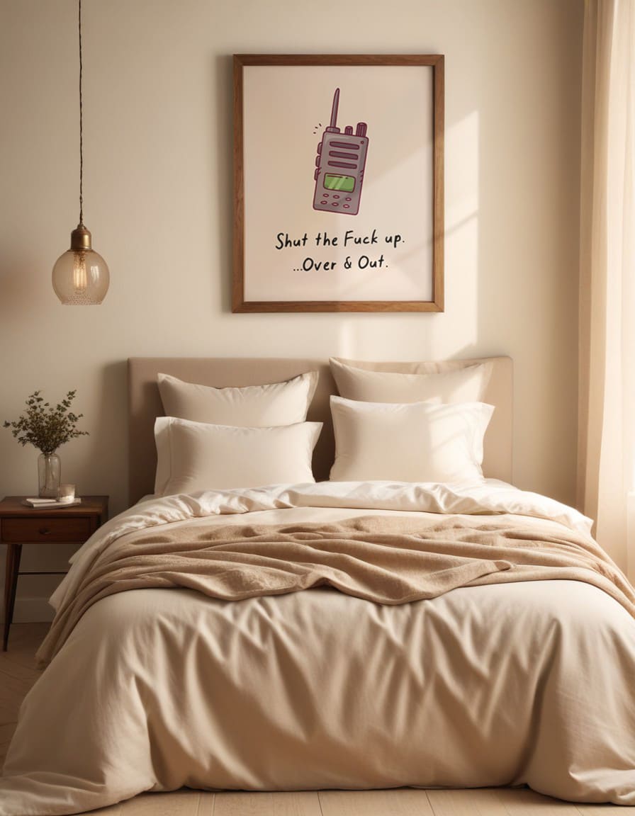 Shut the Fuck Up over & Out - Walkietalkie print