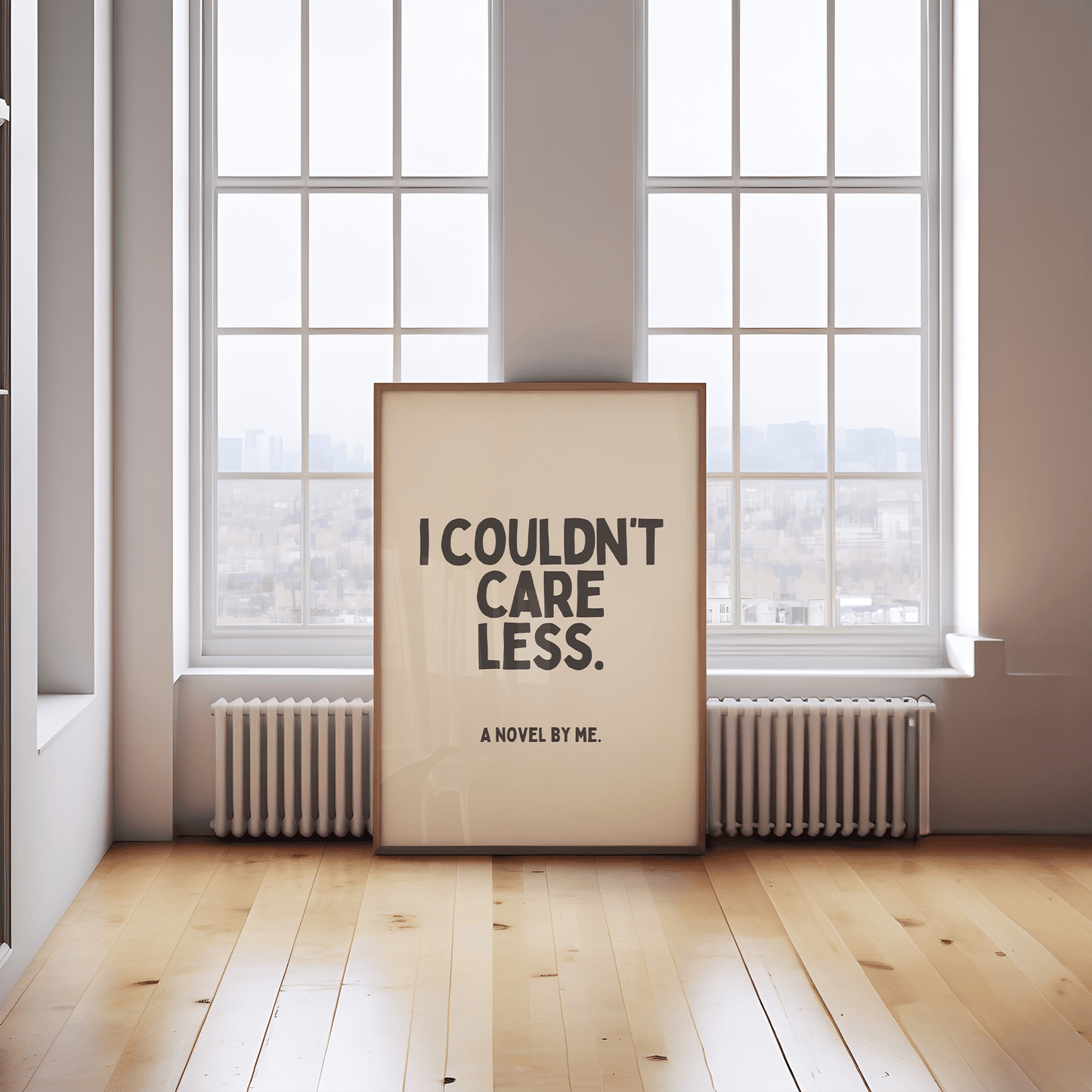 Het kan me niets schelen Een roman van mij. - Black & Cream Artprint