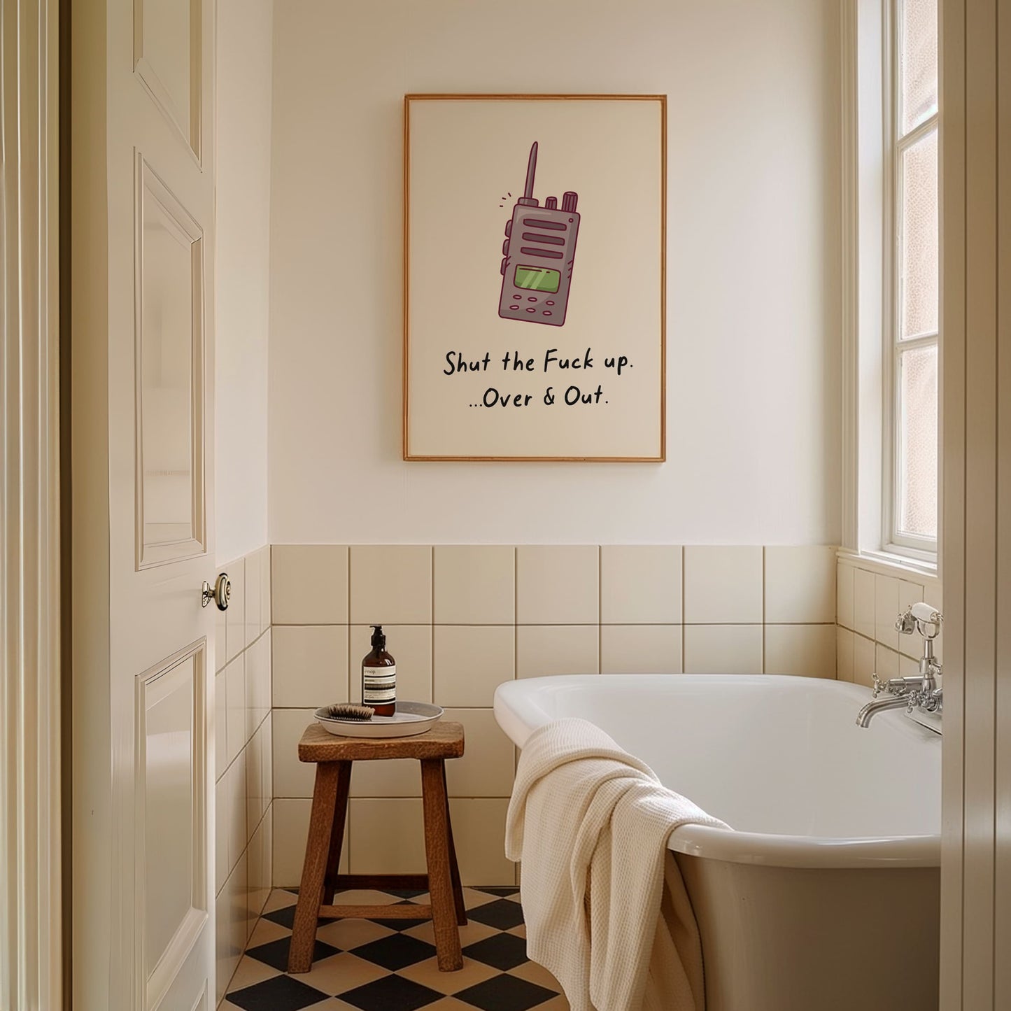 Shut the Fuck Up over & Out - Walkietalkie print
