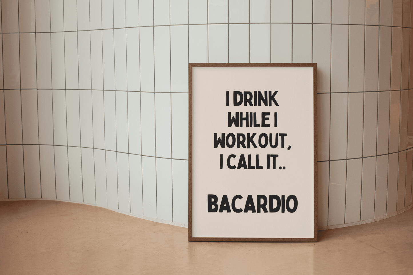 Bacardio Fitness Wall Art Print - digitale download
