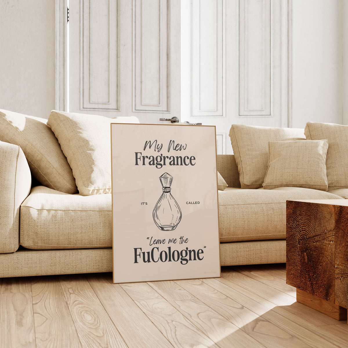 Leave me the FuCologne - grappige badkamer muurkunstprint - digitale download