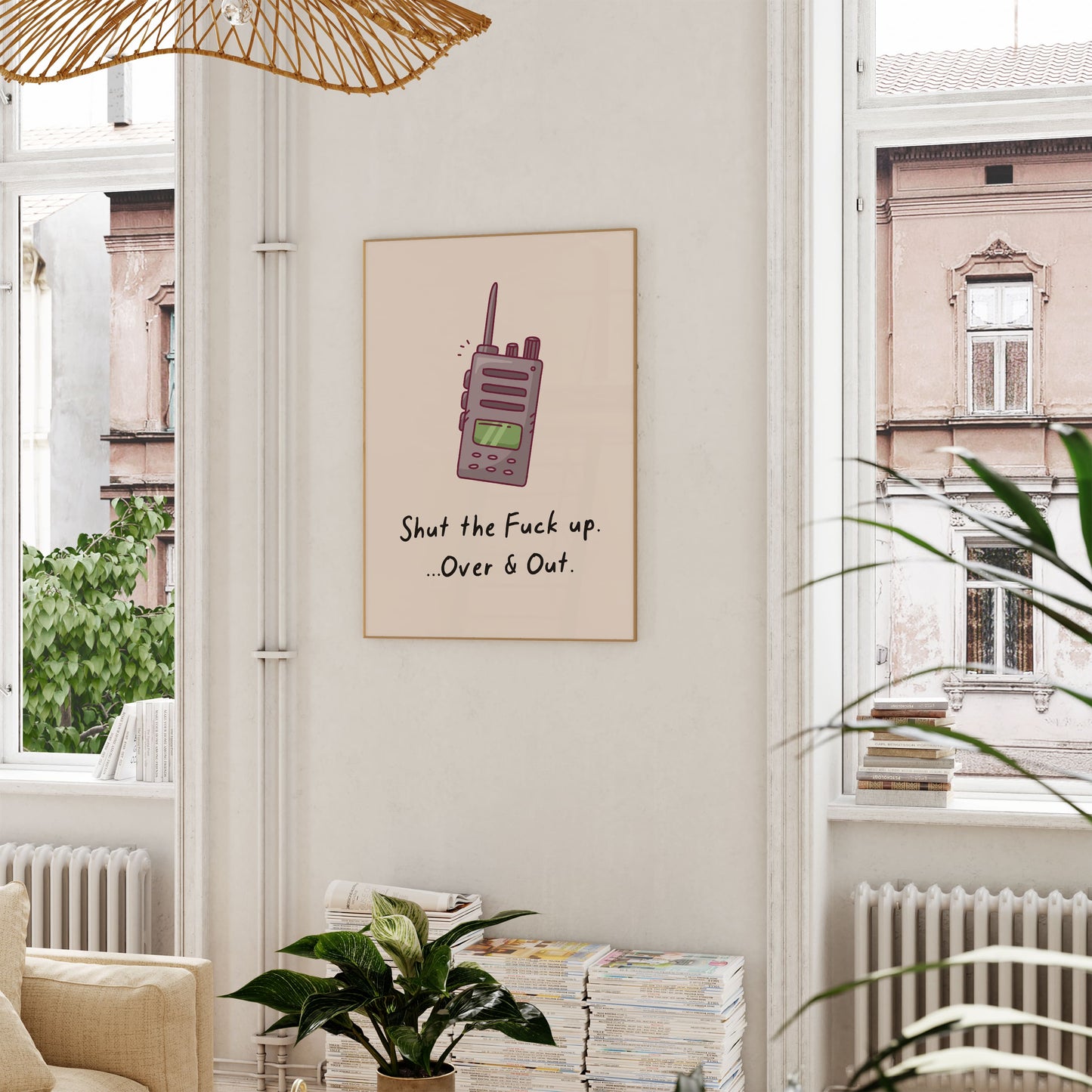 Shut the Fuck Up over & Out - Walkietalkie print