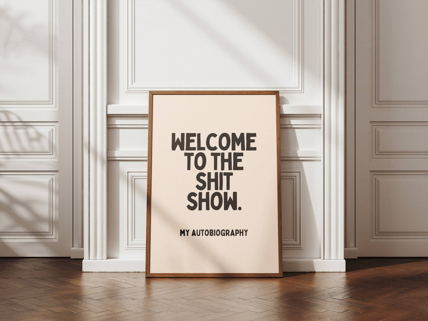 Welcome to the Shit Show - Black & Cream Bathroom Artprint