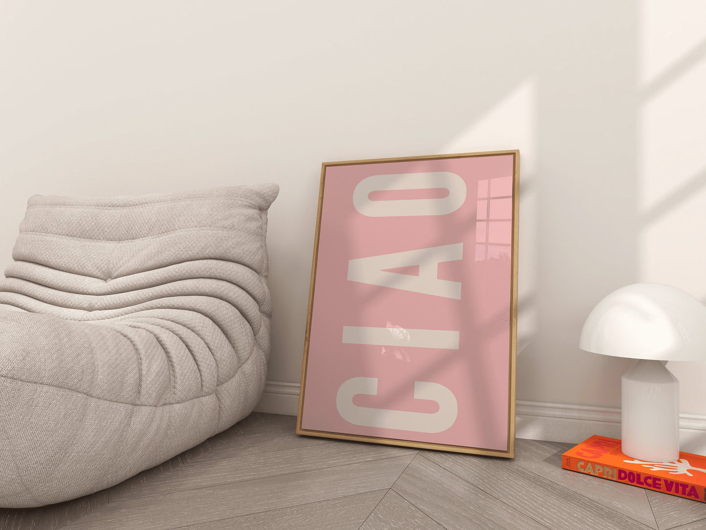 Ciao Italiaans Quote Pink Wall art - bar cart print - la dolce vita Maximalist Italiaanse gezegden Poster - Italië decorideeën - pastelkleuren