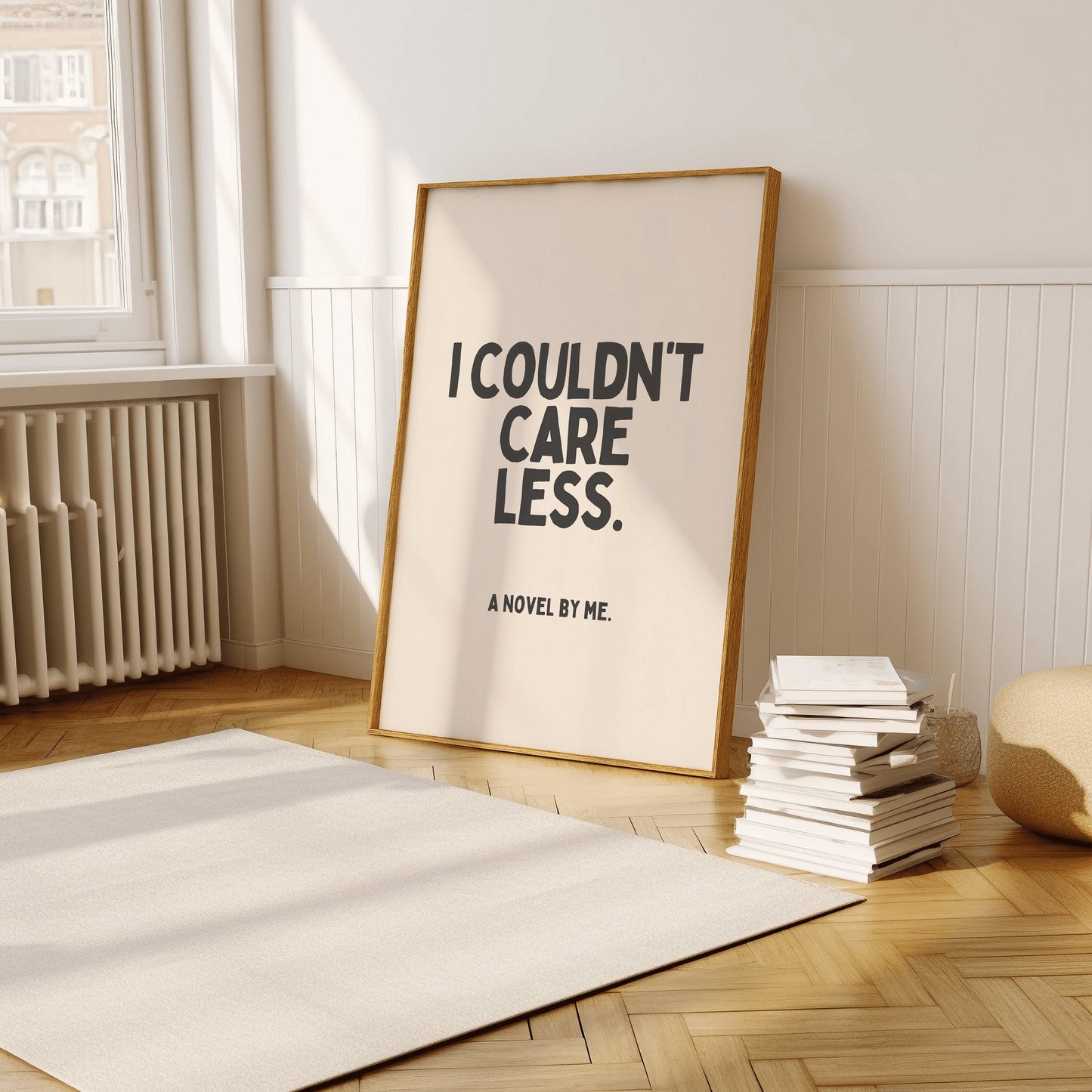 Het kan me niets schelen Een roman van mij. - Black & Cream Artprint