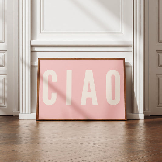 Ciao Italiaans Quote Wall art print
