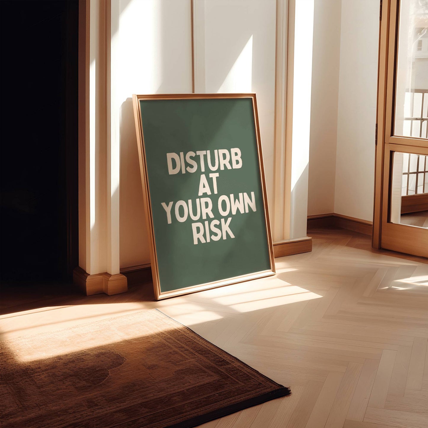 Storen op eigen risico - Green & Cream Artprint