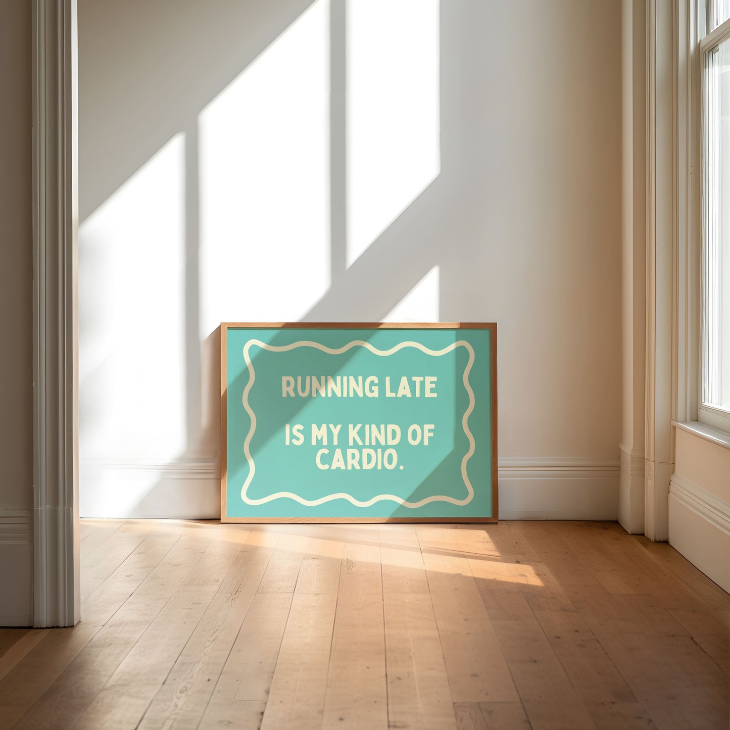 Te laat komen is mijn soort cardio - Green Digital Download