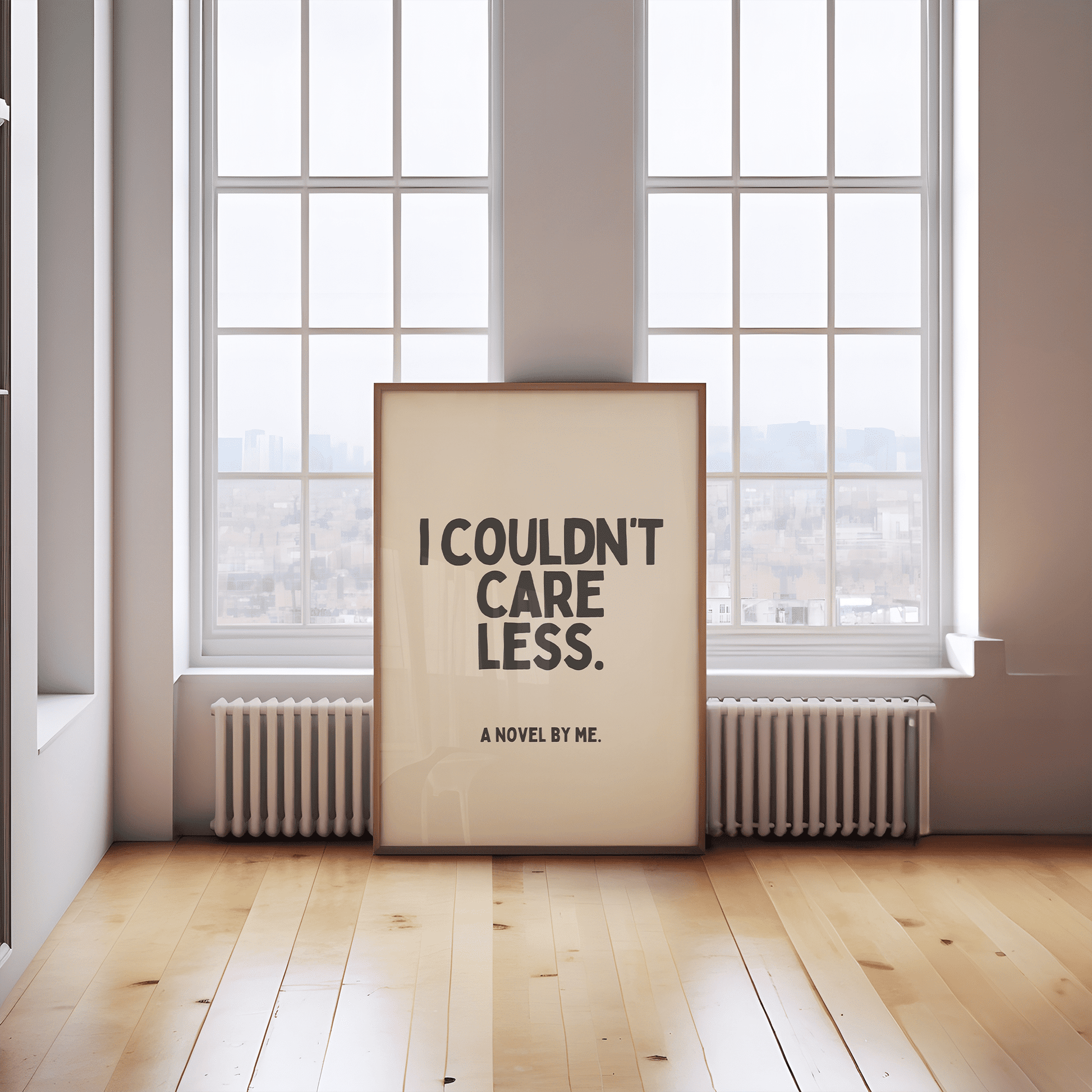 Het kan me niets schelen Een roman van mij. - Black & Cream Artprint