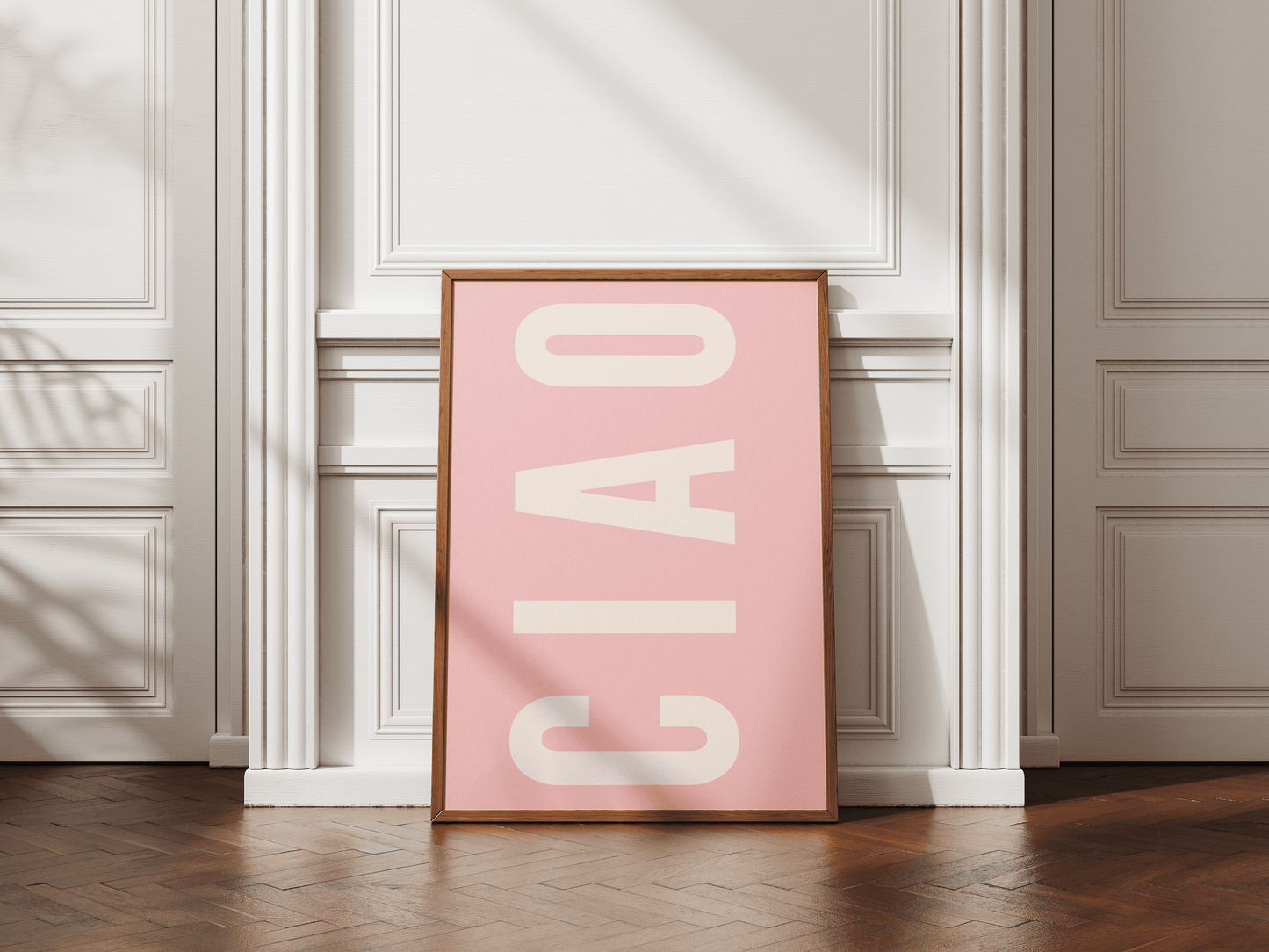 Ciao - Roze muurkunst - Digital Download