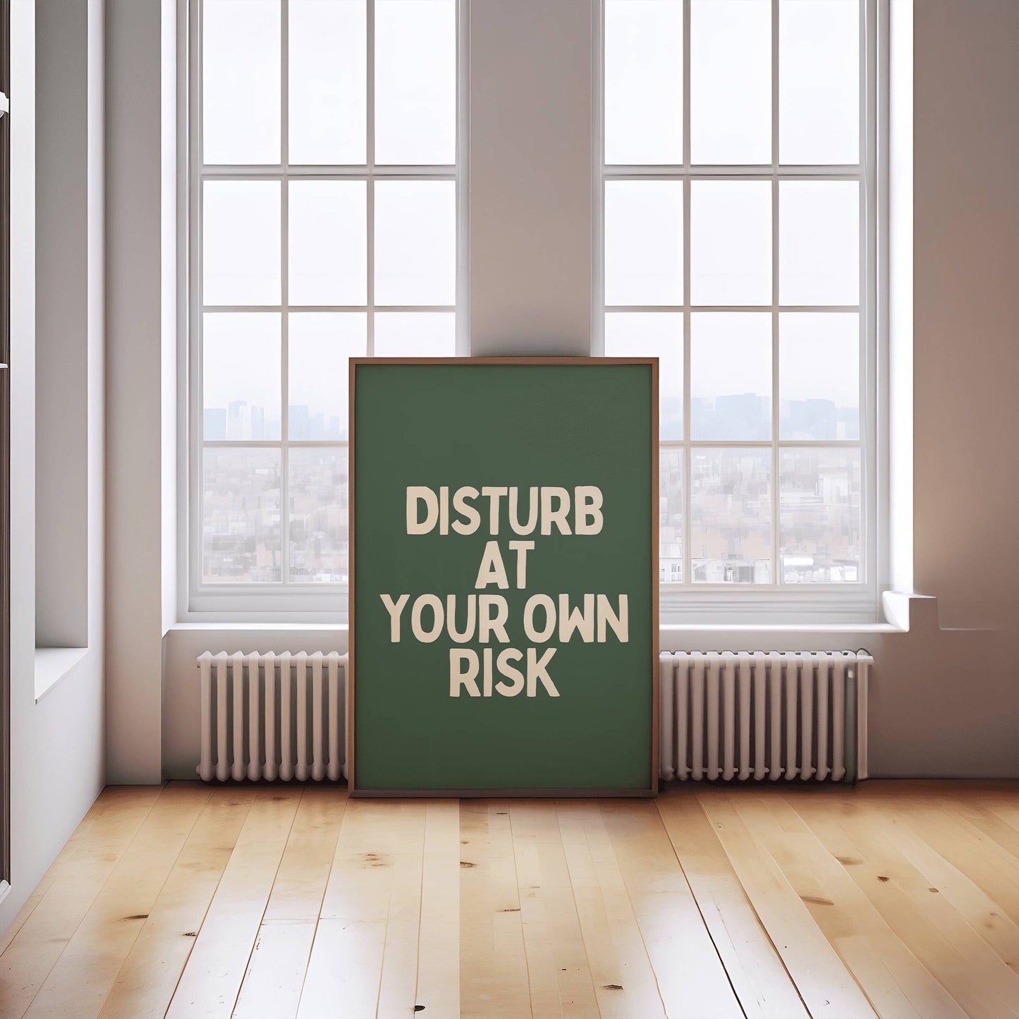 Storen op eigen risico - Green & Cream Artprint
