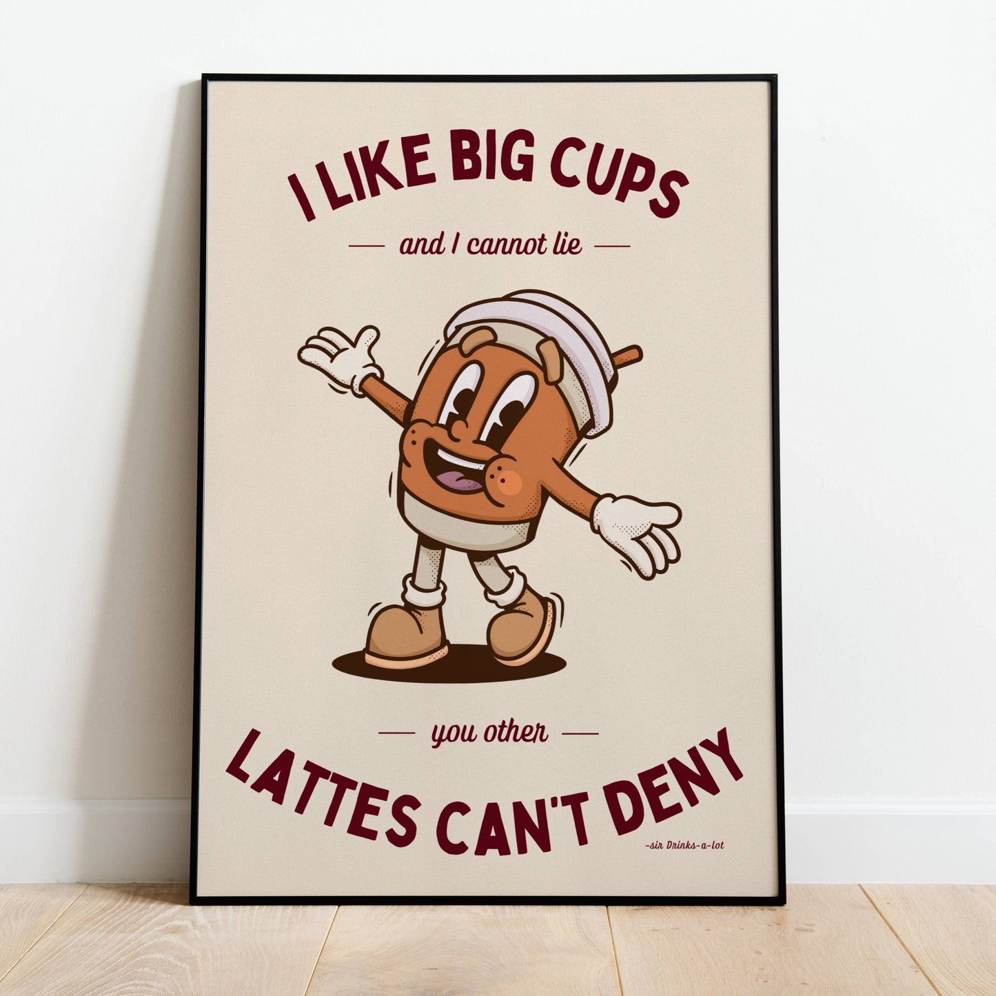 Ik hou van grote kopjes - keuken kunst - Digital download