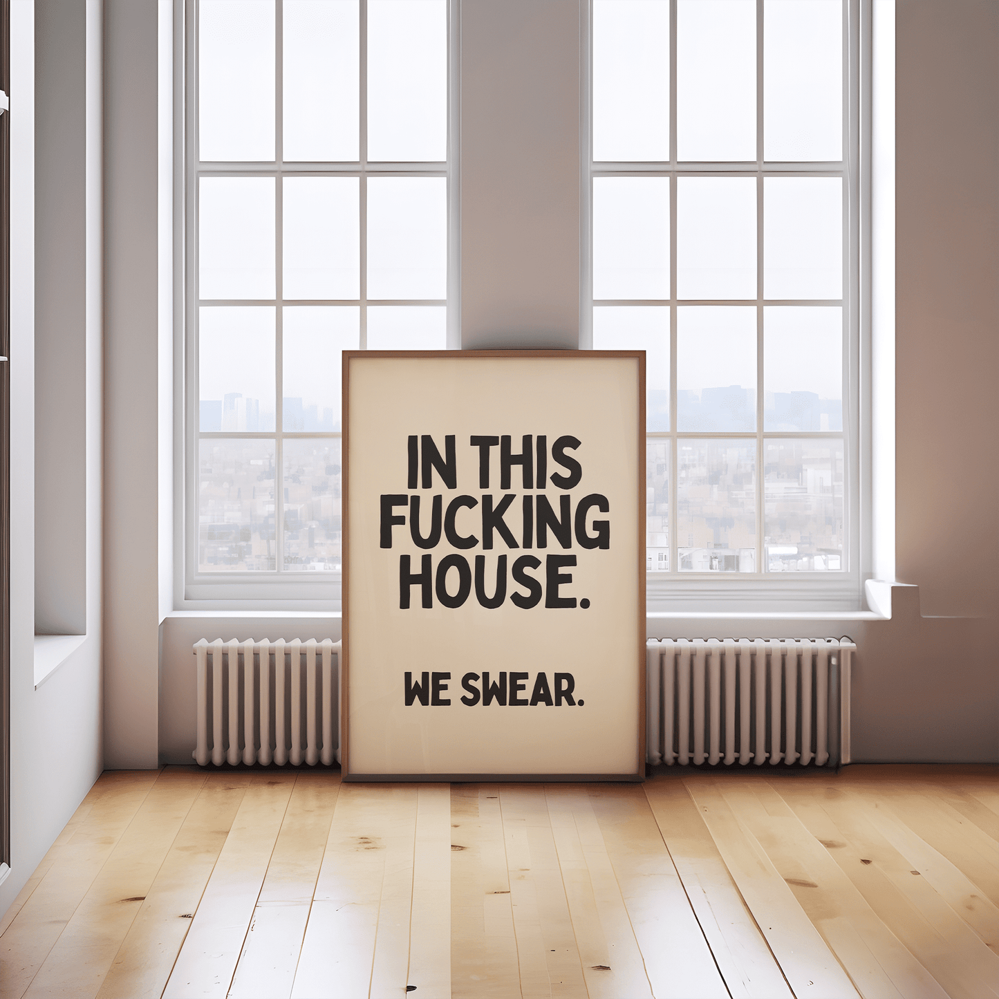 In dit huis zweren we neuken - Black & Cream Digital Download