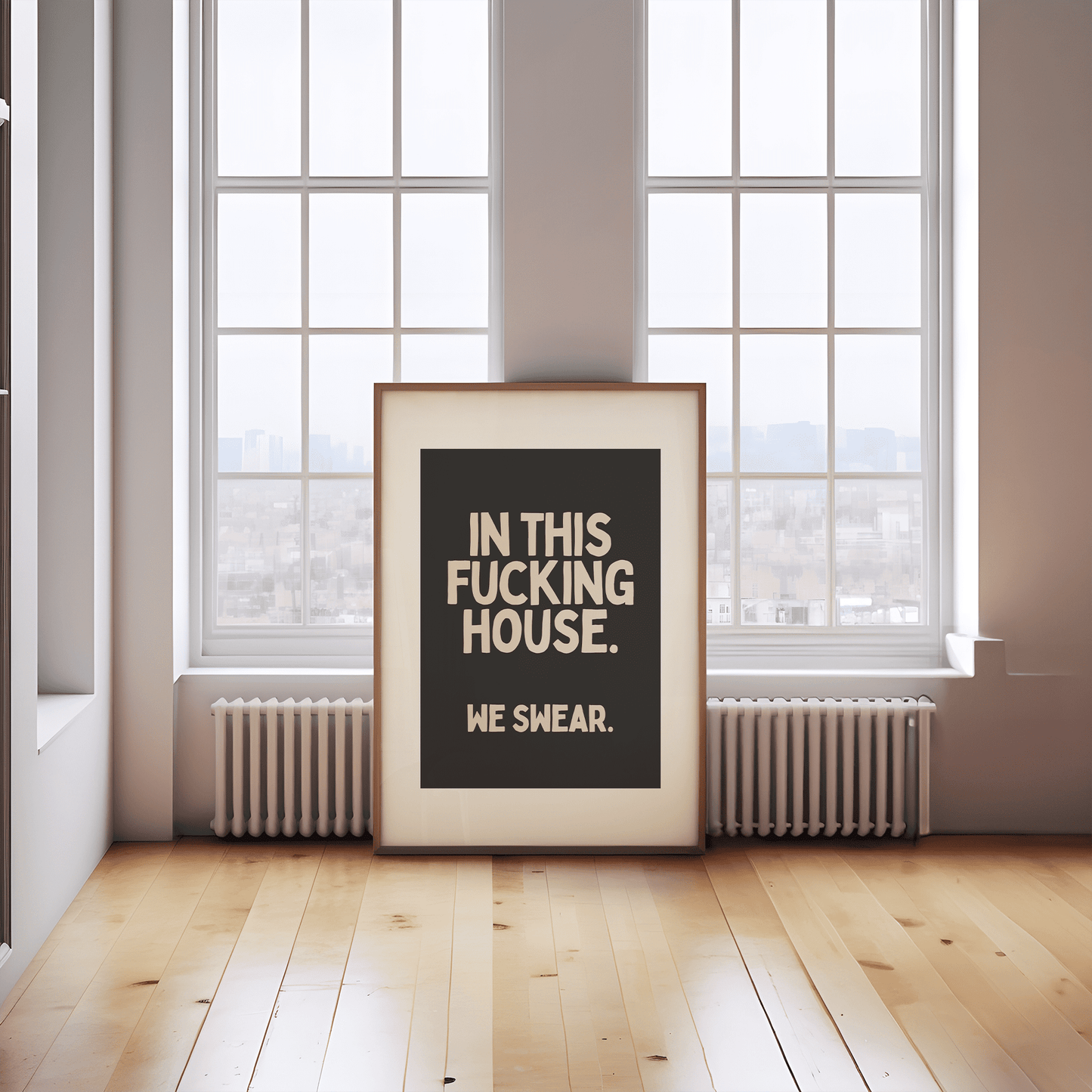 In dit huis we f*ckin' zweren - Black Artprint