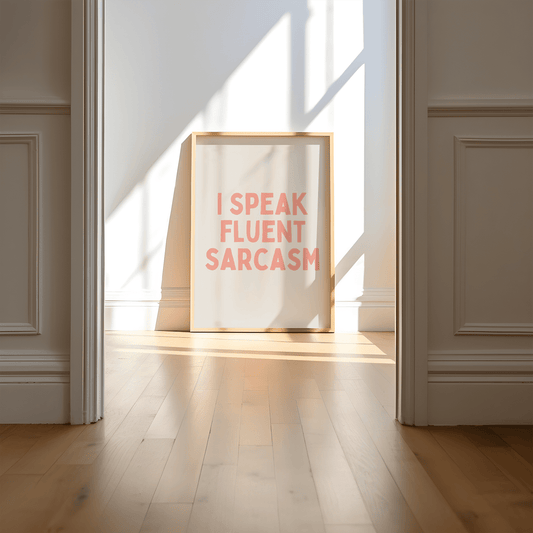 Ik spreek vloeiend sarcasme - pastelkleur Artprint