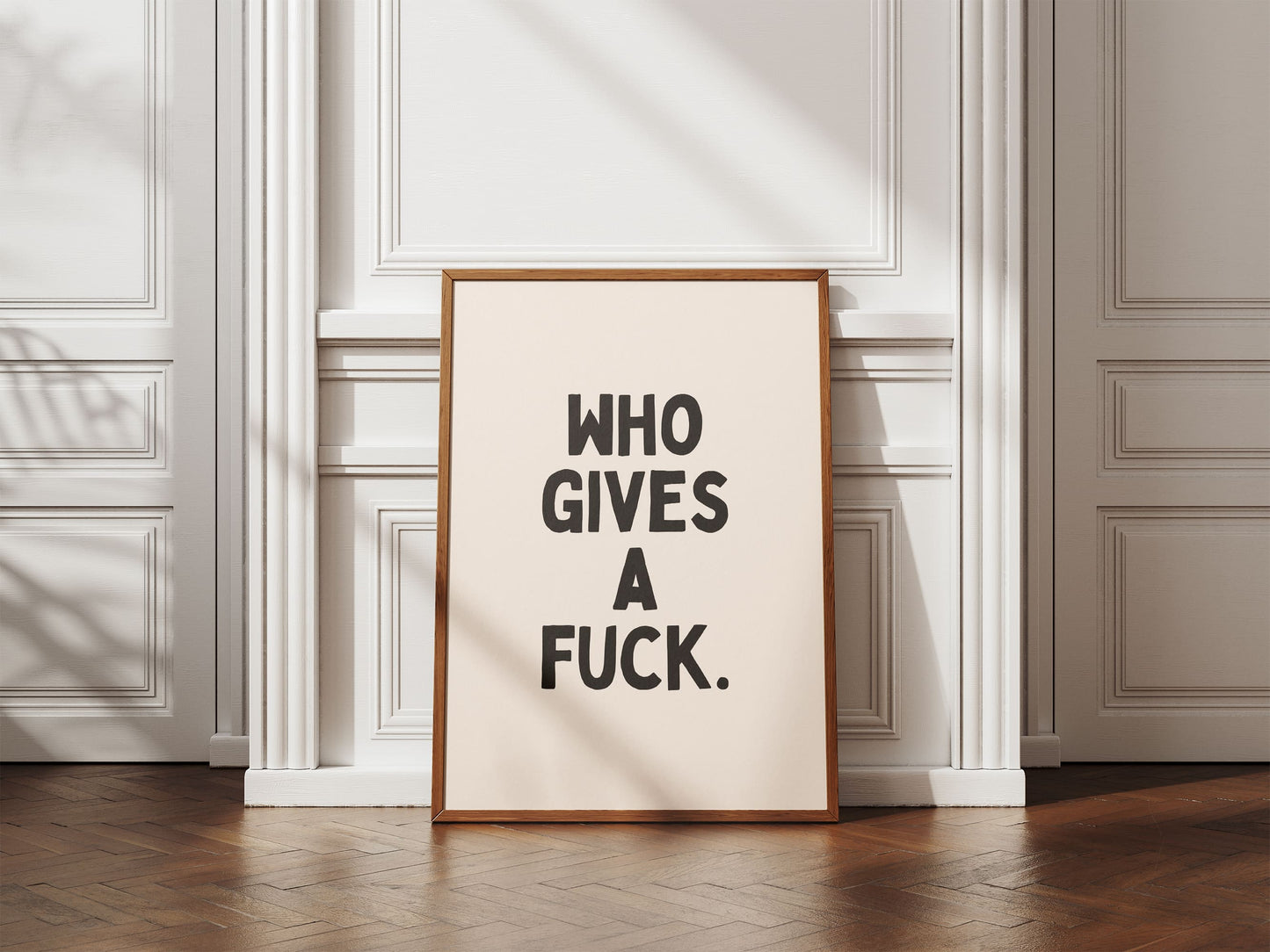 Who Gives A Fuck - Black & Cream digital download