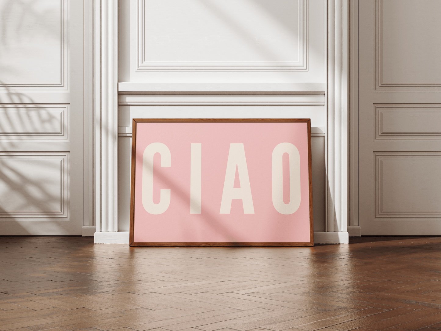 Ciao - Roze muurkunst - Digital Download