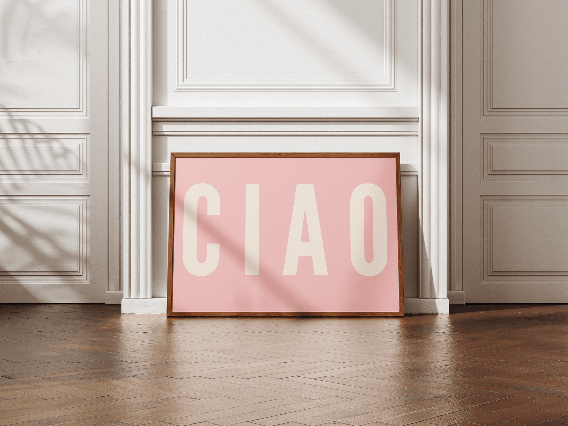Ciao - Roze muurkunst - Digital Download