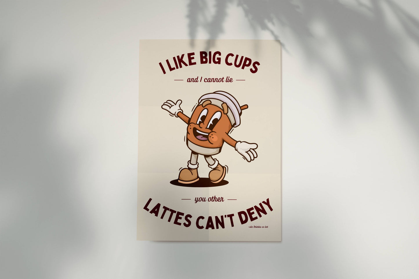 Ik hou van grote kopjes - keuken kunst - Digital download