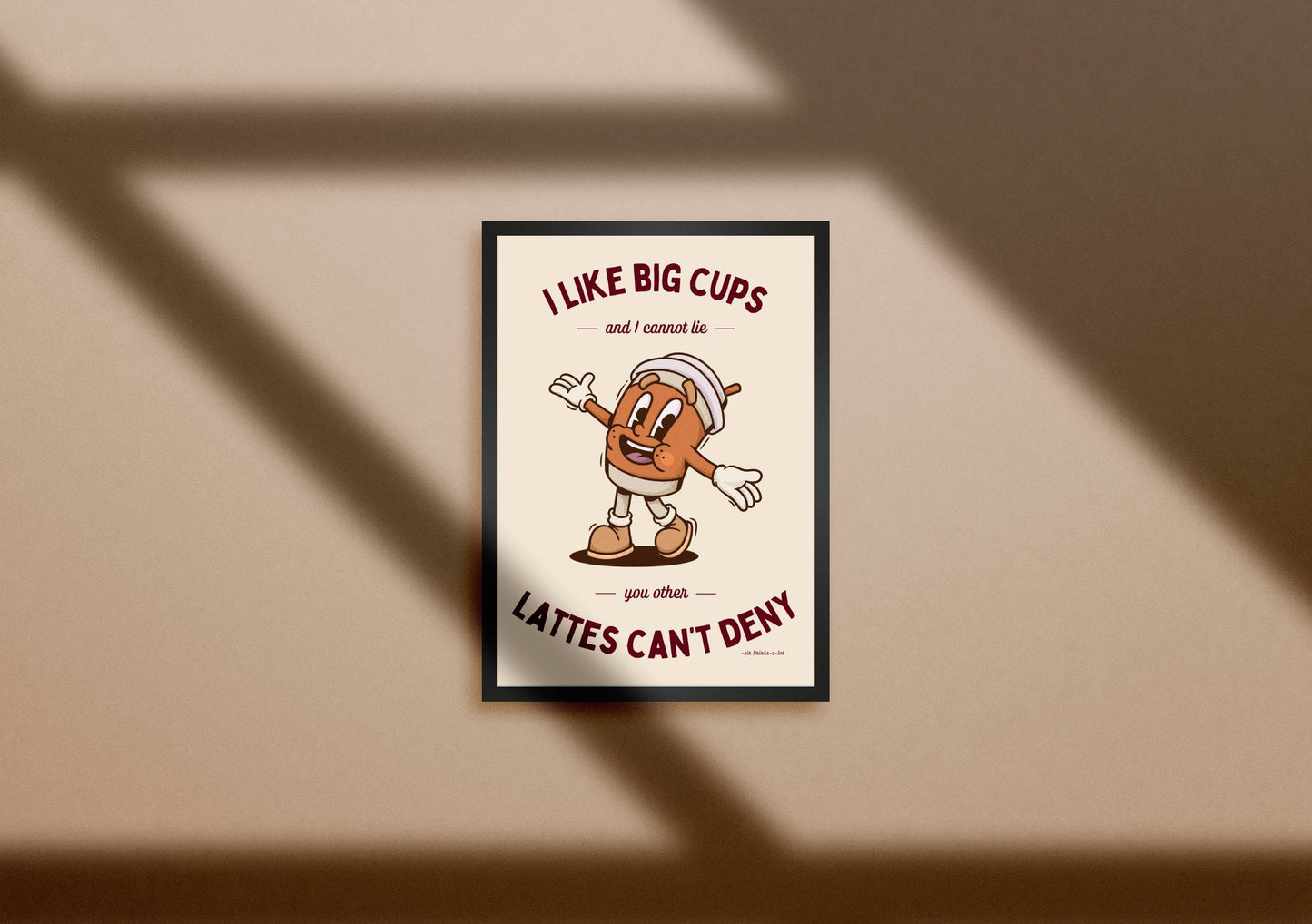 Ik hou van grote kopjes - keuken kunst - Digital download
