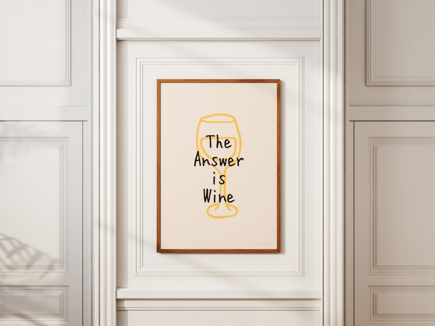 Het antwoord is wijn | Muur kunstprint