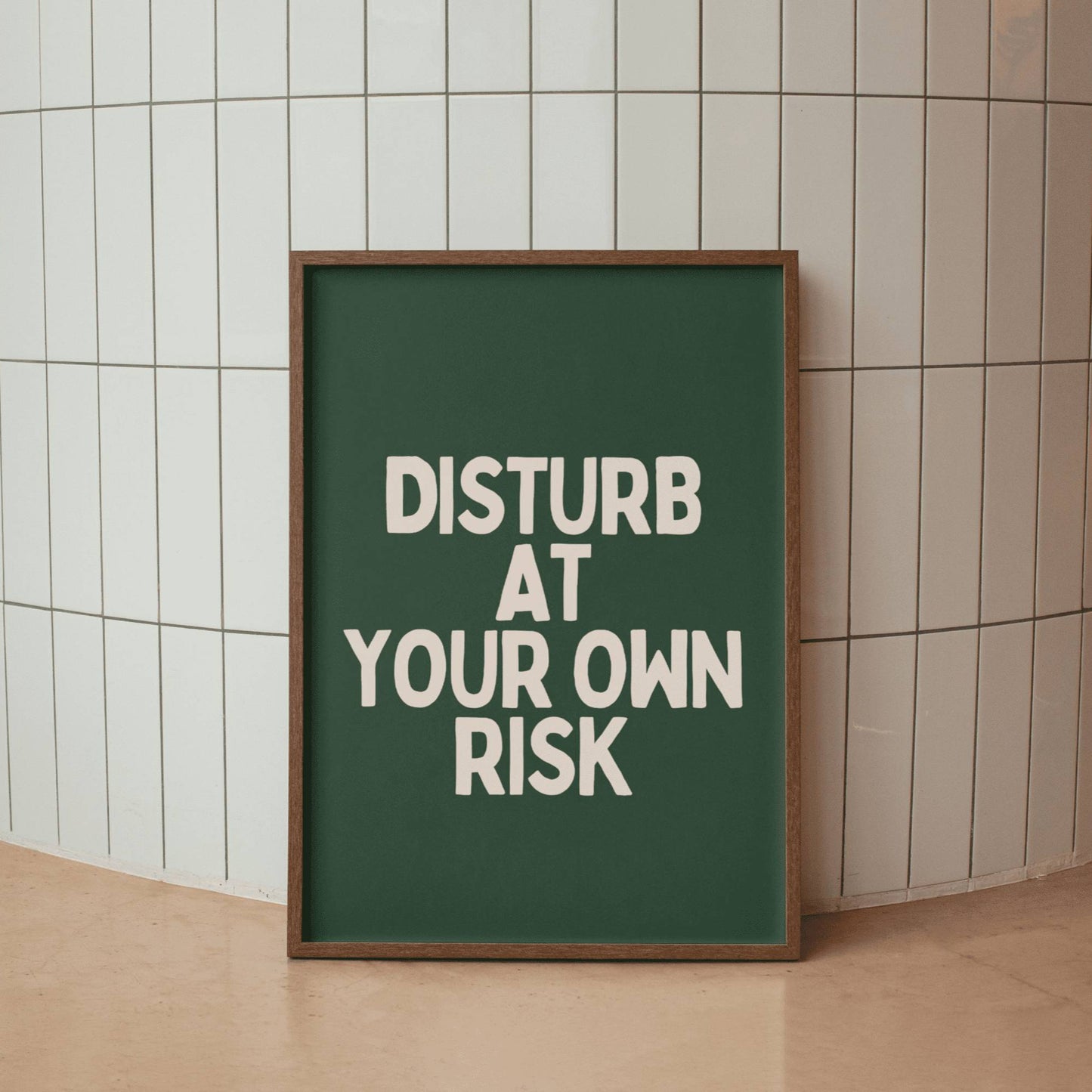 Storen op eigen risico - Green & Cream Artprint