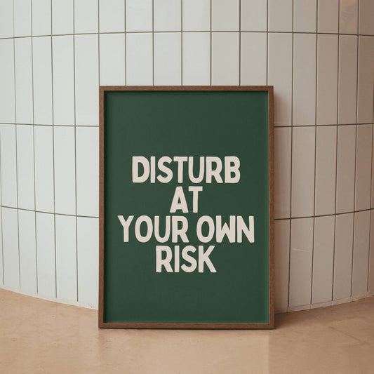Storen op eigen risico - Green & Cream Artprint