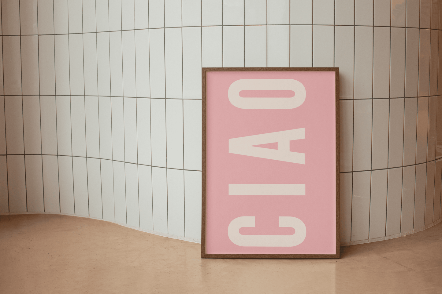 Ciao - Roze muurkunst - Digital Download