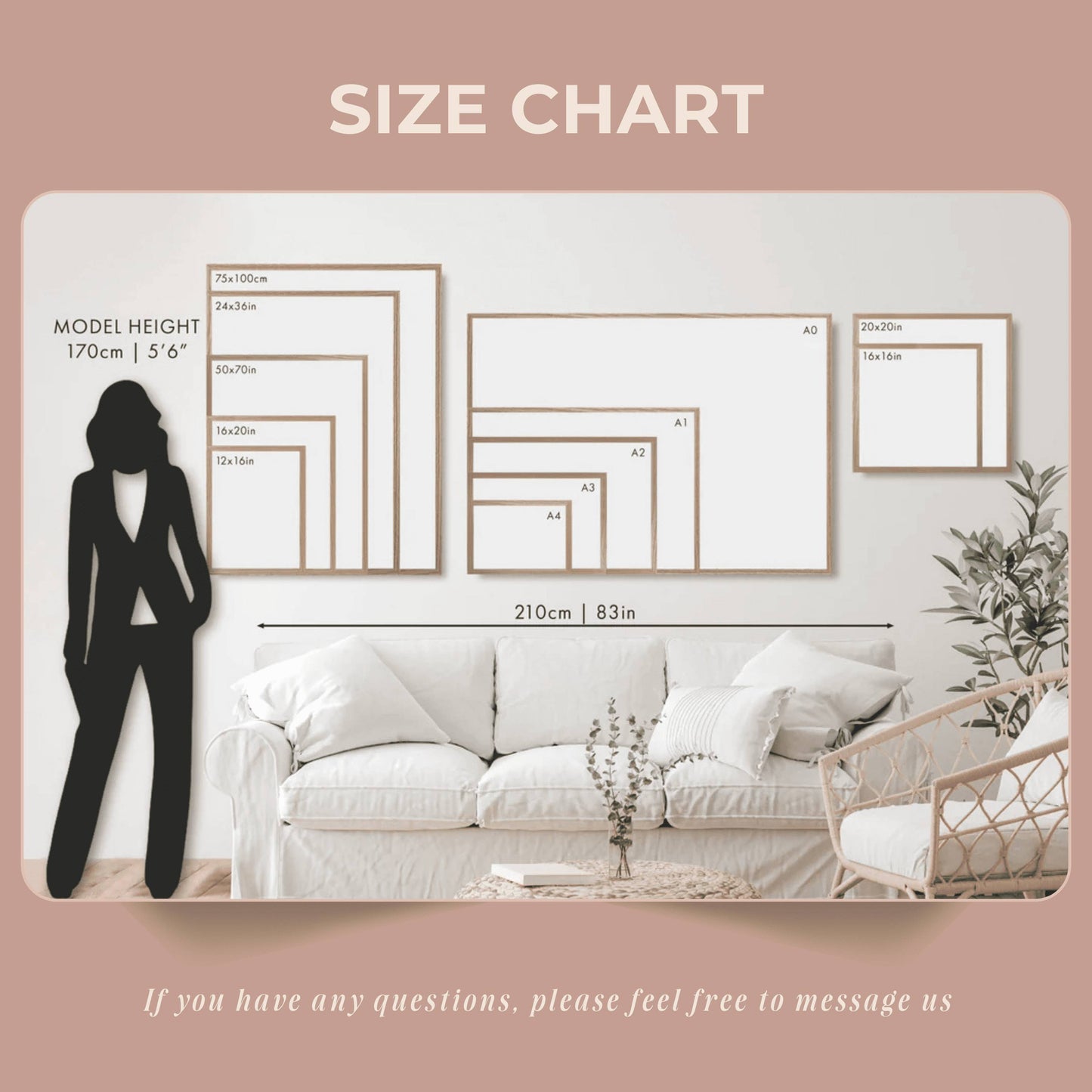 Beter laat dan lelijk - Zwart en Creme Artprint
