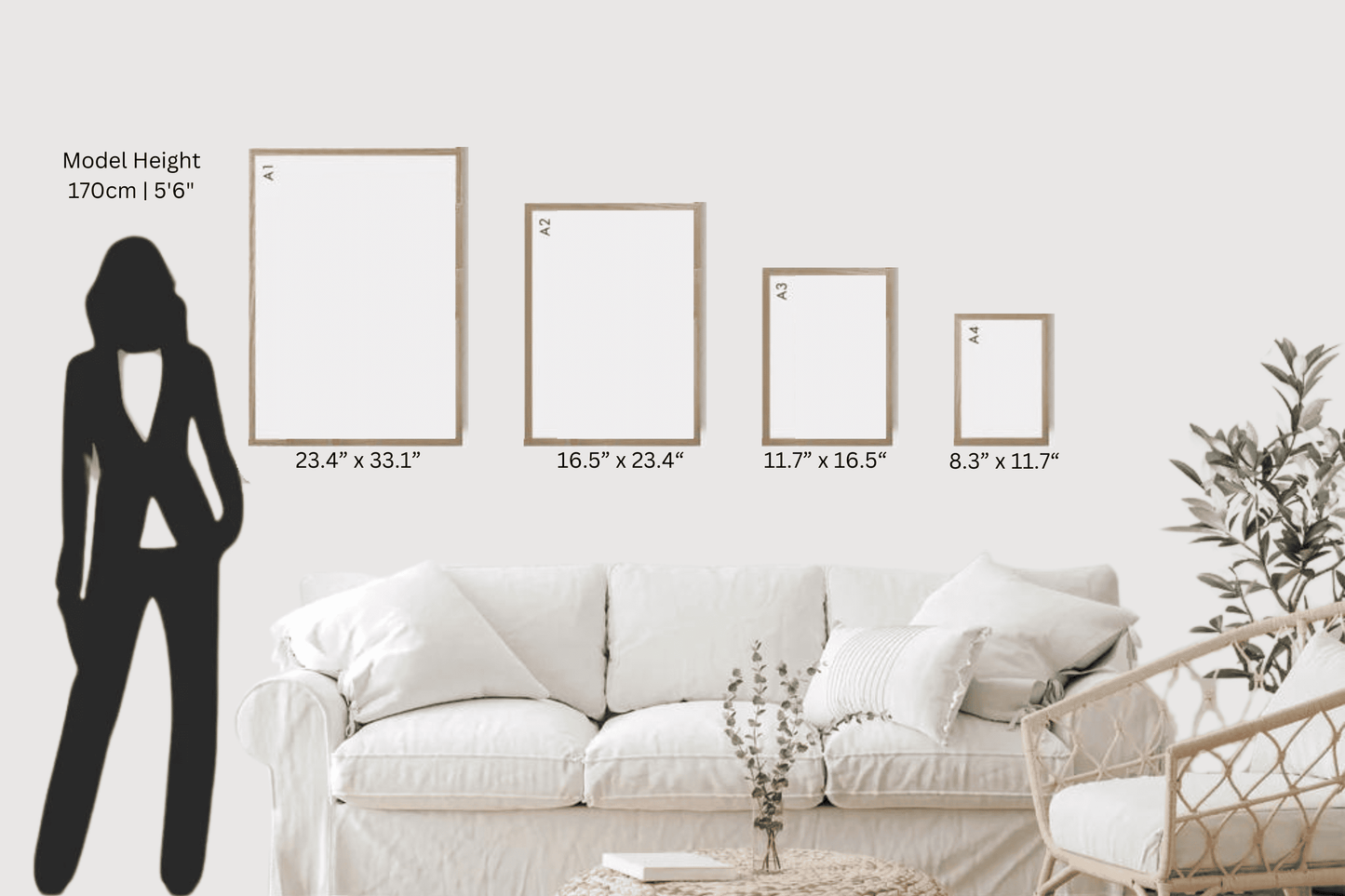 Carpe Fucking Diem - zwart beige Wall art Print