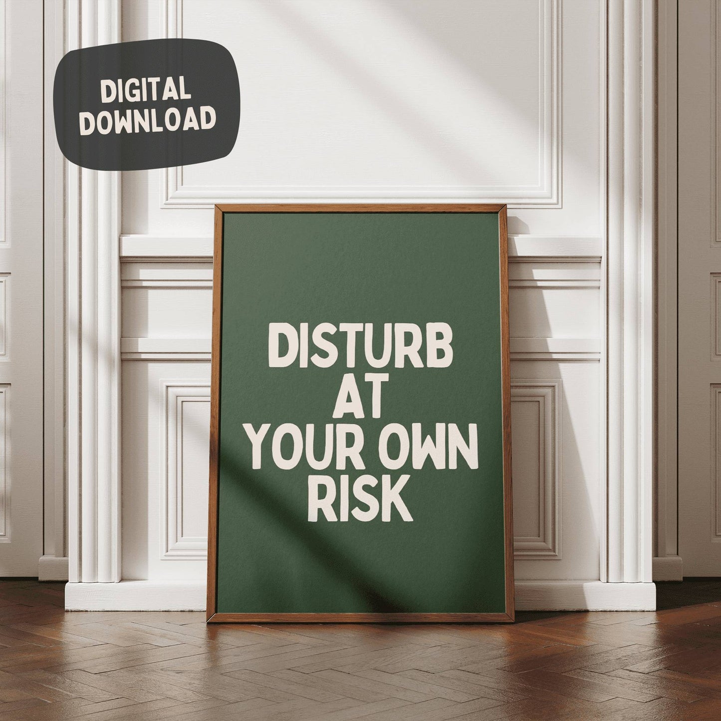 Storen op eigen risico - Green & Cream Digital Download
