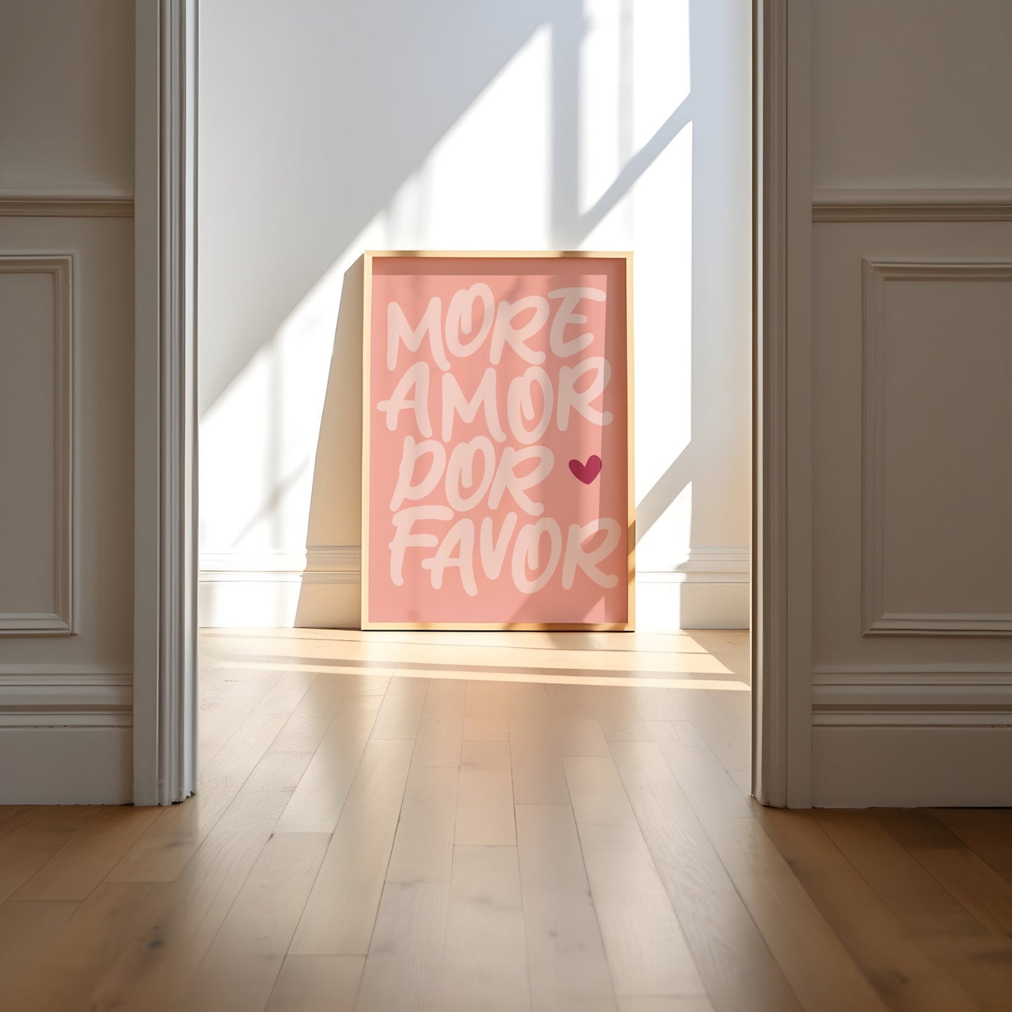 Meer Amor Por Favor - Roze muurkunst