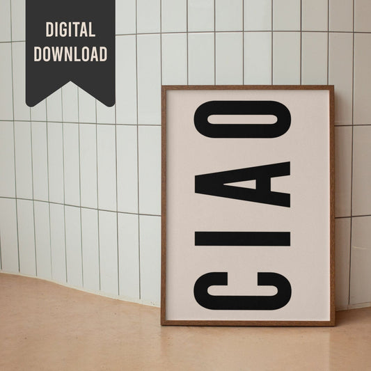 Ciao - Italiaanse Quote Digital Download