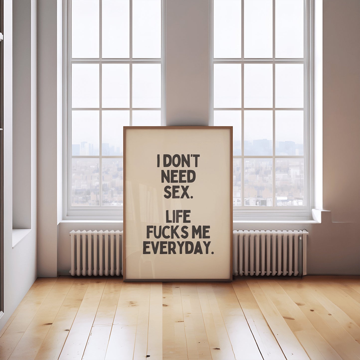 Grappige sarcastische muurkunstprint - ZWART - Let's Fuck Around and Find Out, eigenzinnig decorcitaat, coole Sassy Swear-woordposter, digitale download