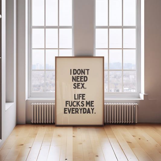 Grappige sarcastische muurkunstprint - ZWART - Let's Fuck Around and Find Out, eigenzinnig decorcitaat, coole Sassy Swear-woordposter, digitale download