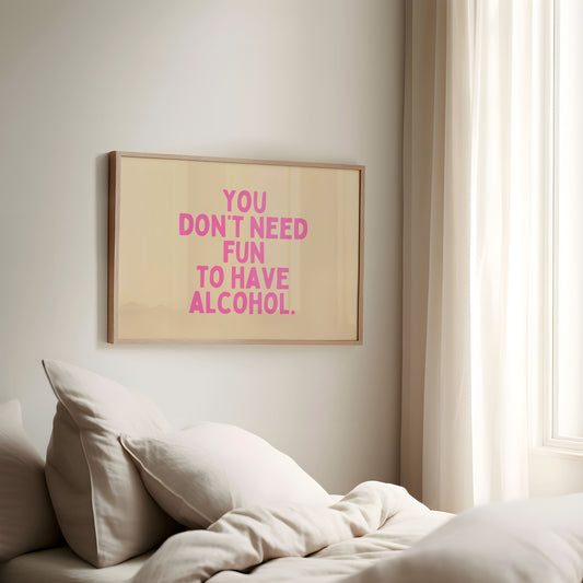 Grappige sarcastische muurkunstprint - overwerkt en te weinig geneukt - eigenzinnig decor citaat - Sassy Swear Word Art Poster, pastelkleur digitale download