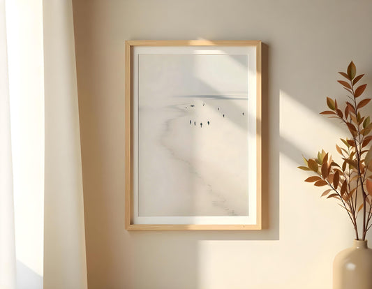 Strandprint, neutraal decor, bohokunstprint, kust nautische print, minimalistische Fine Wall Art Print, stranddecor, abstracte kunstwerken
